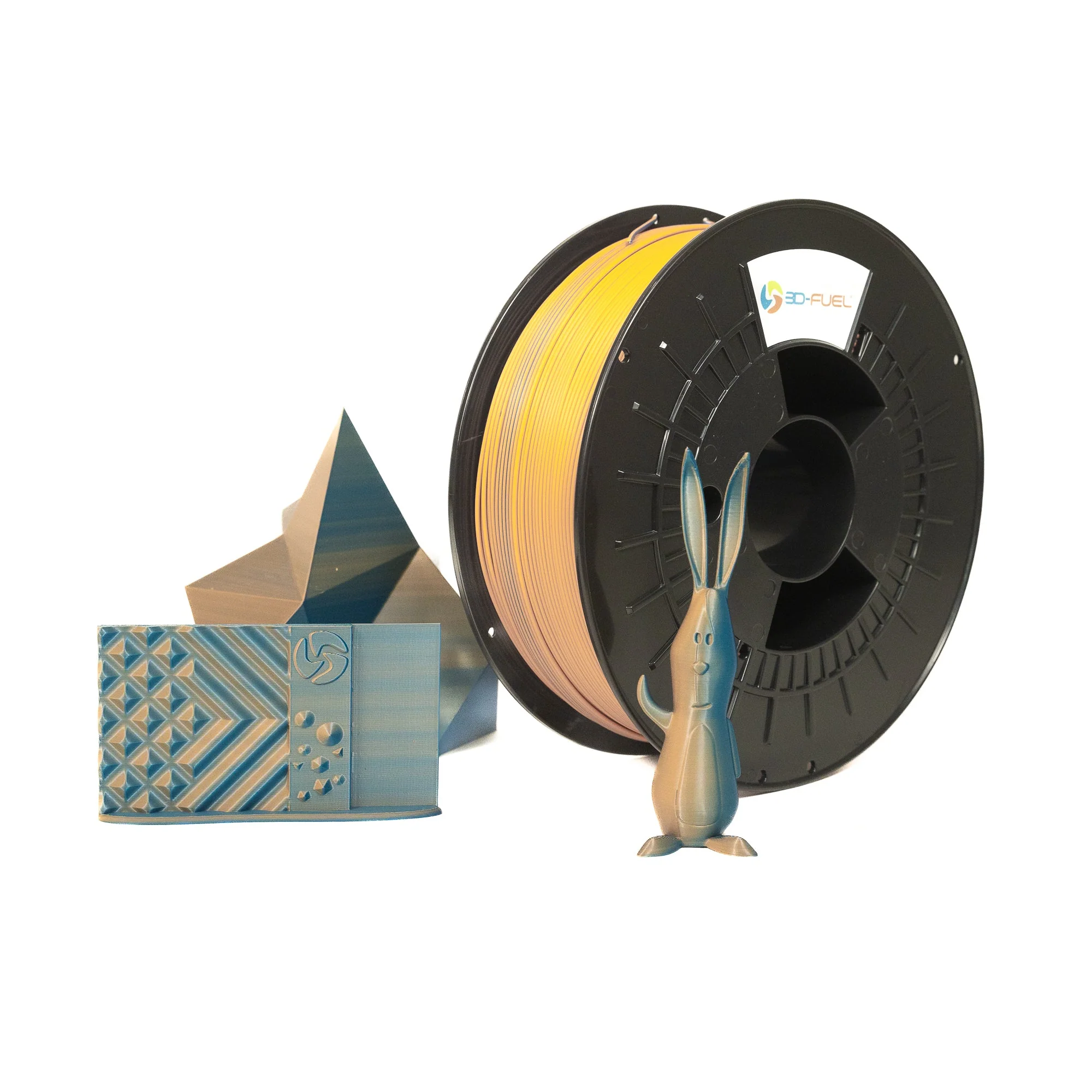 Dual-Color Silk PLA+, Silky Blue Orange Theory, 1.75mm - Image 3