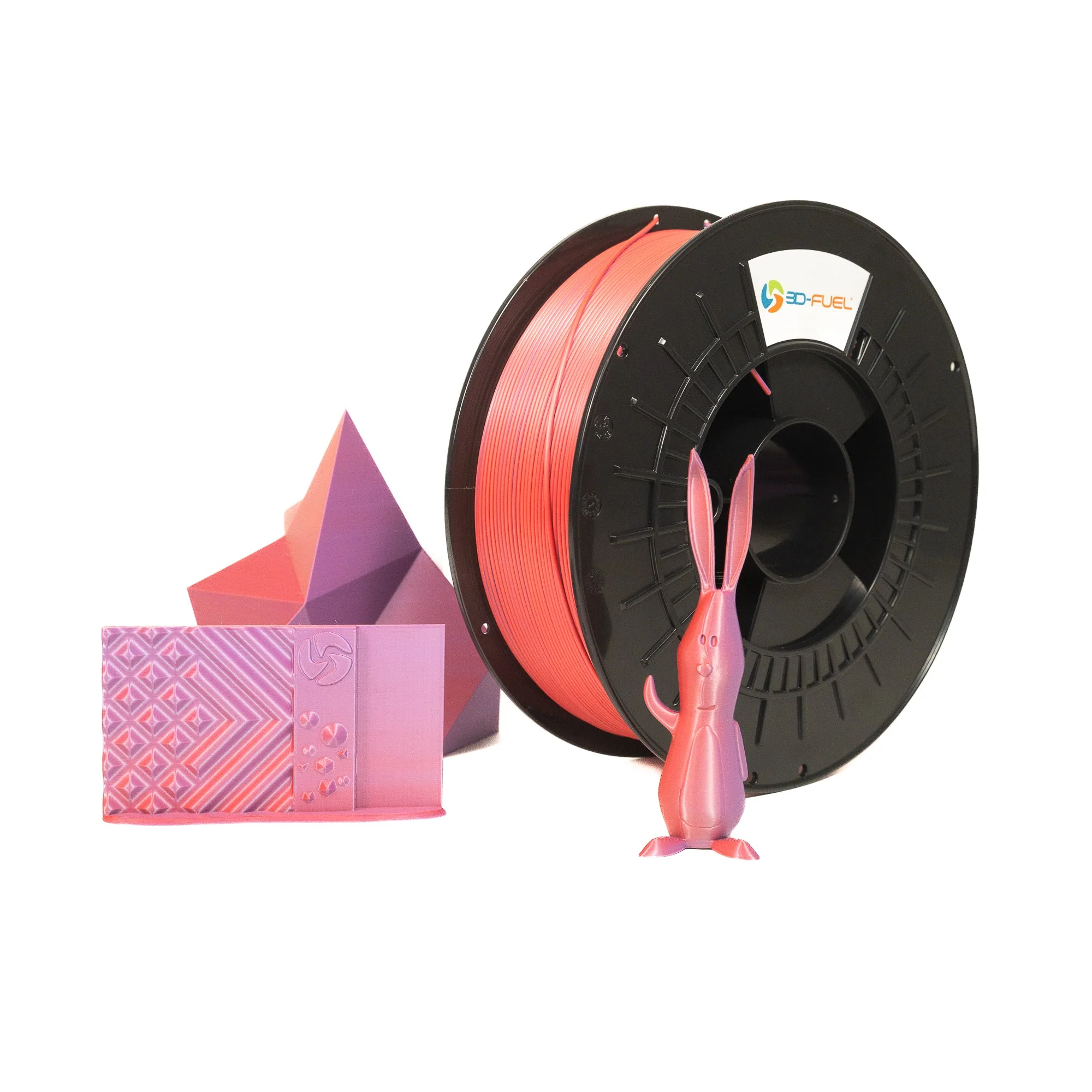 Dual-Color Silk PLA+, Silky Mixed Berry, 1.75mm - Image 3