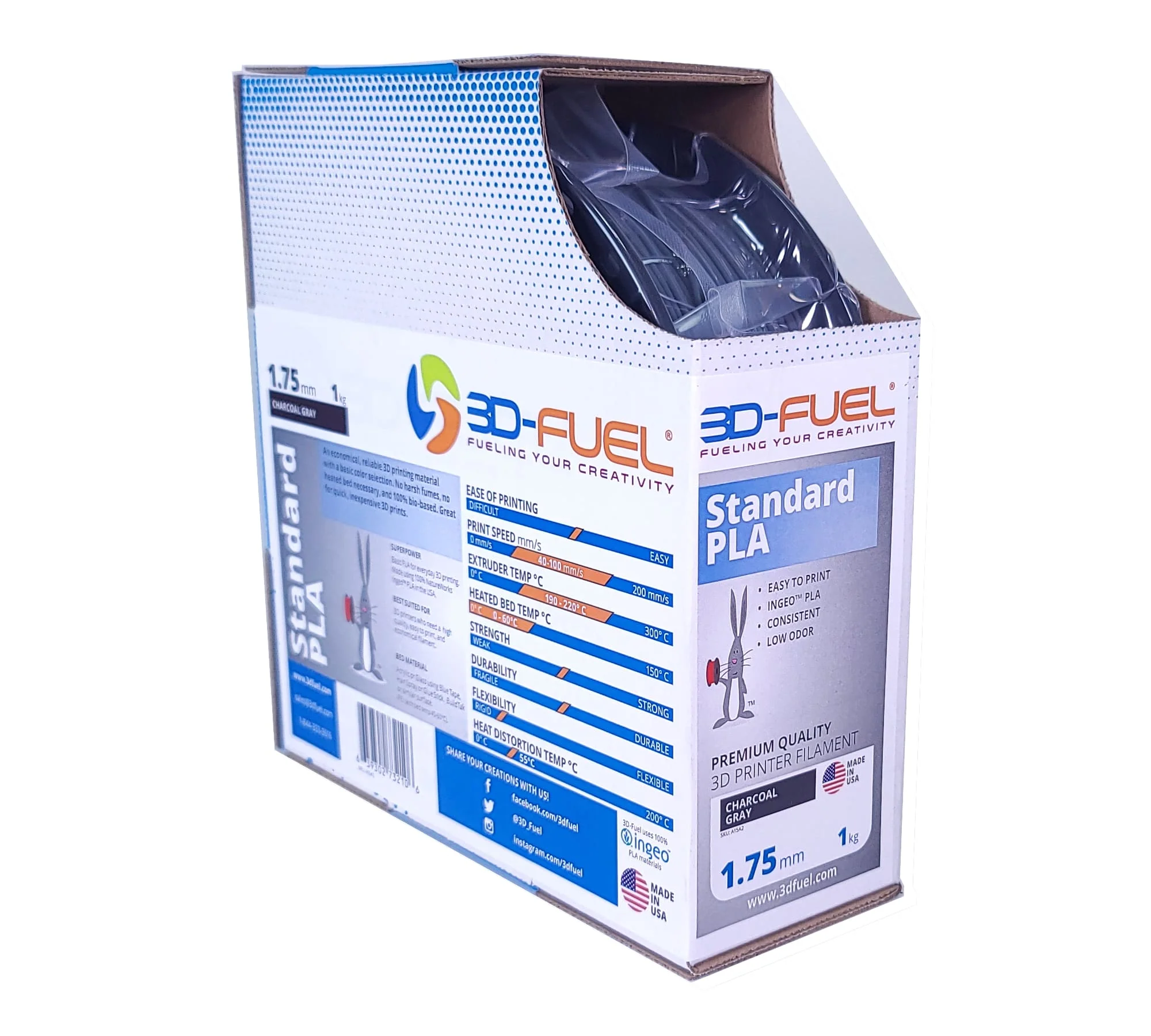 Standard PLA+, Castle Gray, 1.75mm - Image 4