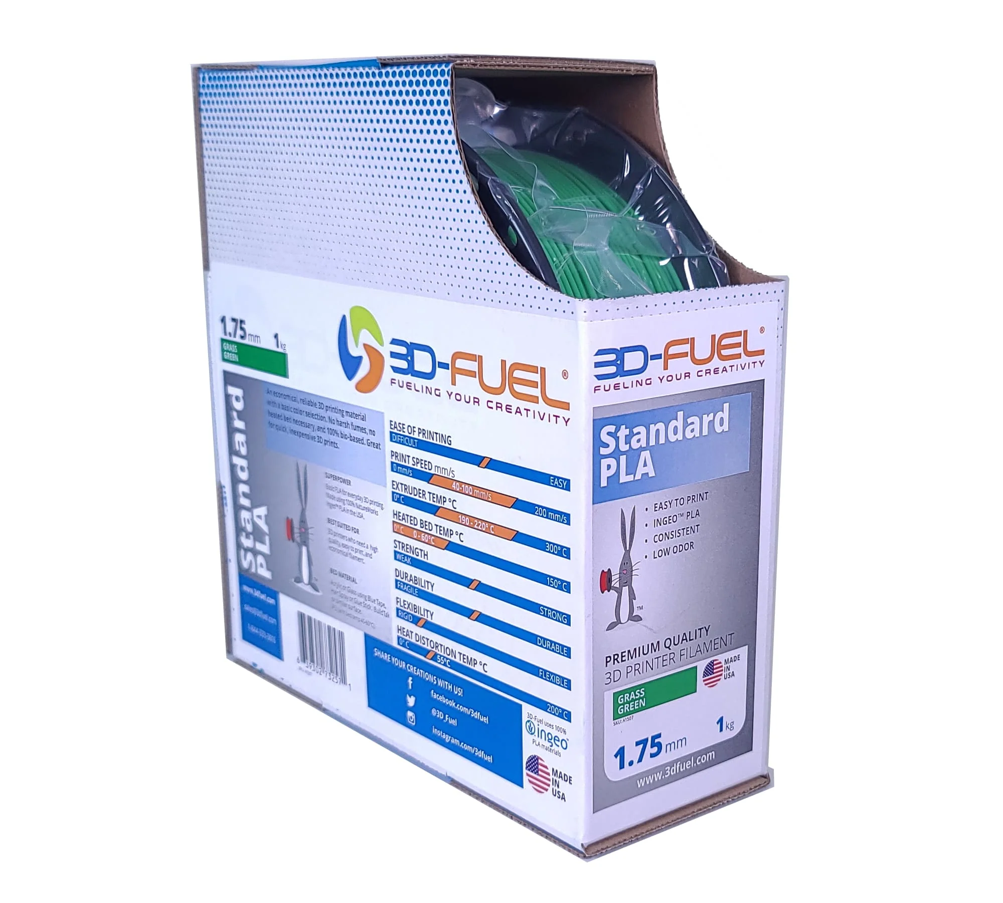 Standard PLA+, Grass Green, 1.75mm - Image 4